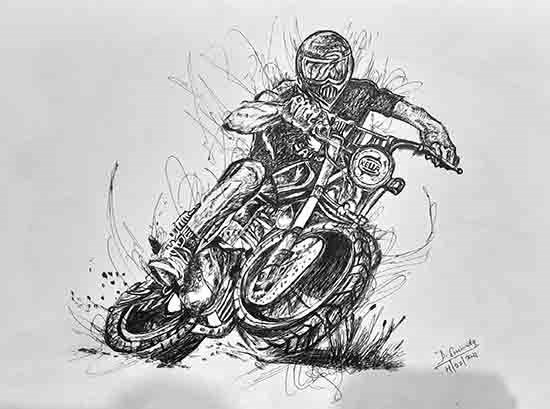 Rider, painting by Srinidy D