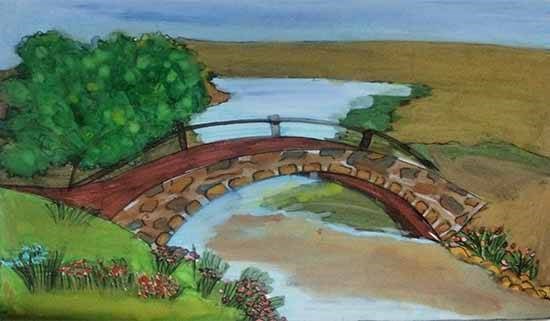 Landscape, painting by Alveena 