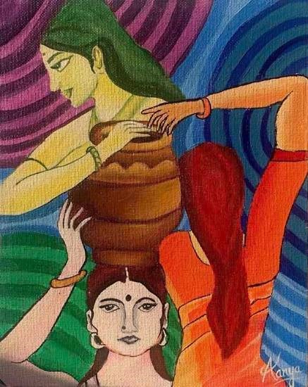 One problem, Different Solutions, painting by Aanya Jain