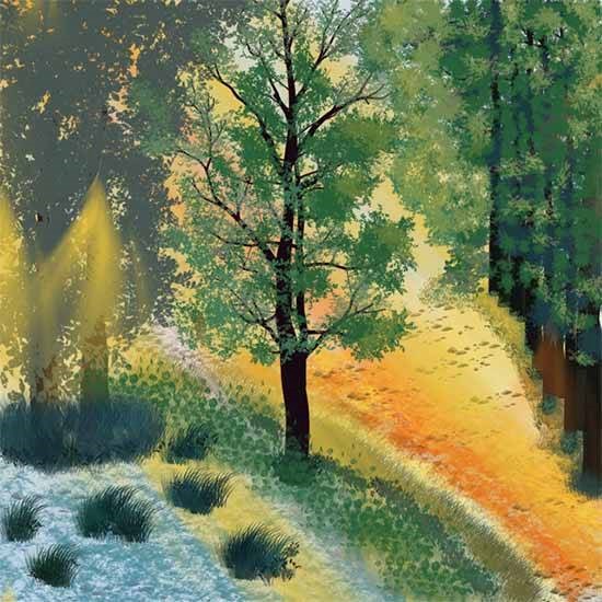 Into the Woods, painting by Sinthiya R