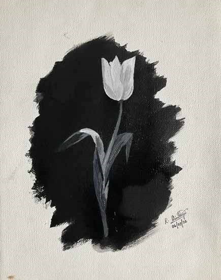 Monochromatic Serenity, painting by Sinthiya R