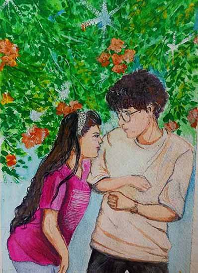 Painting  by Prem Sahoo - Hum Tum