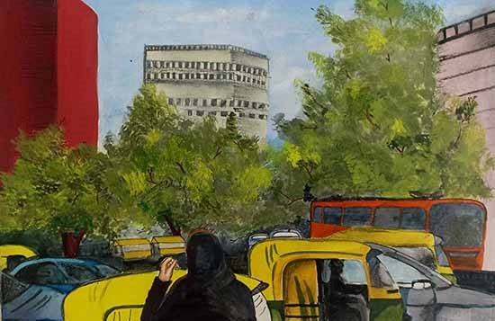 City, painting by Prem Sahoo