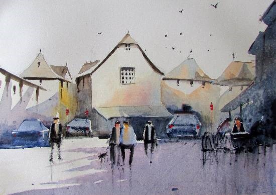 CityScape  XXXXII, painting by Ivan Gomes