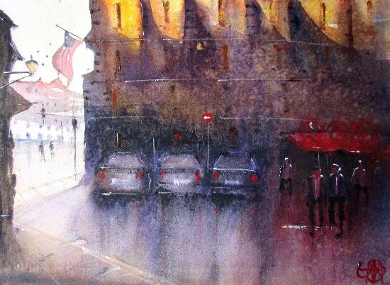 CityScape - XXXX, painting by Ivan Gomes