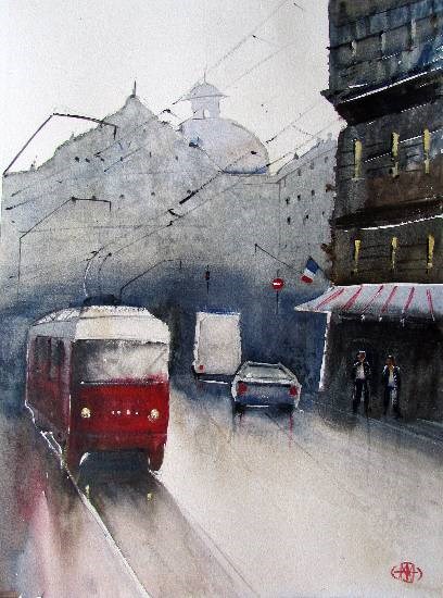CityScape  XXXXIII, painting by Ivan Gomes