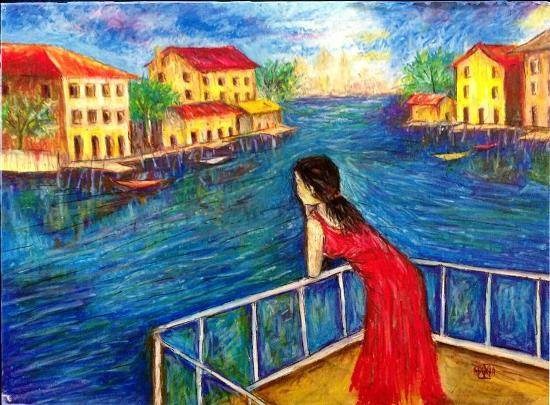 A Blissful Evening, painting by Ivan Gomes