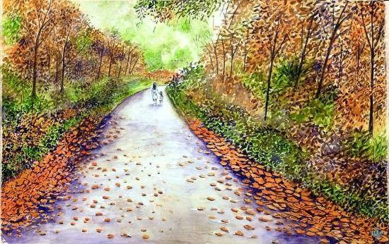 Ode to Autumn, painting by Ivan Gomes