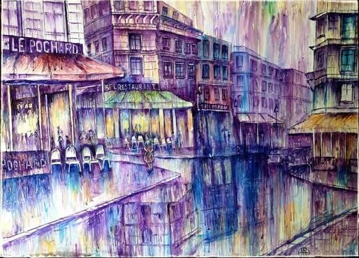 But it Rained, painting by Ivan Gomes