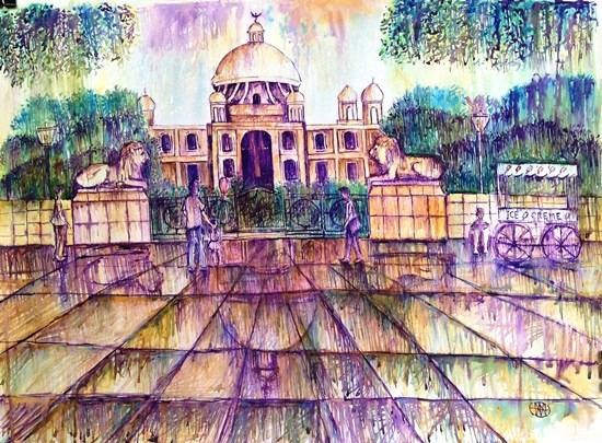 City Scape - II, painting by Ivan Gomes