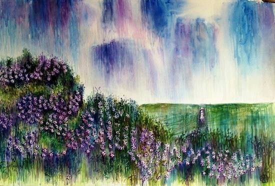 The cloud Maiden, painting by Ivan Gomes