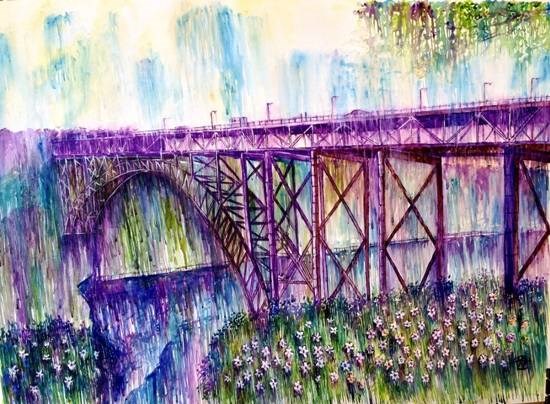 Bridge Scape - II, painting by Ivan Gomes