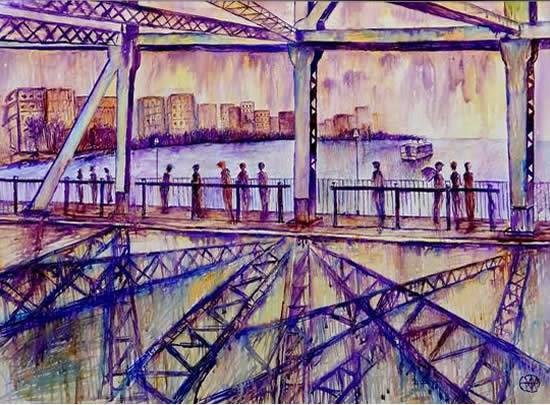 The Forgotten Postcards - X, painting by Ivan Gomes