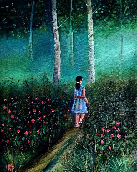 The Road not taken - II, painting by Ivan Gomes