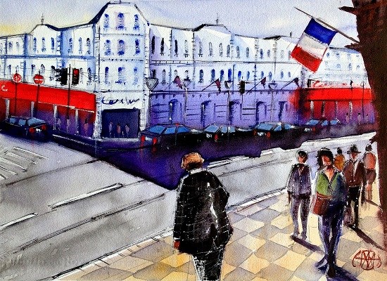 CityScape - XXIII, painting by Ivan Gomes