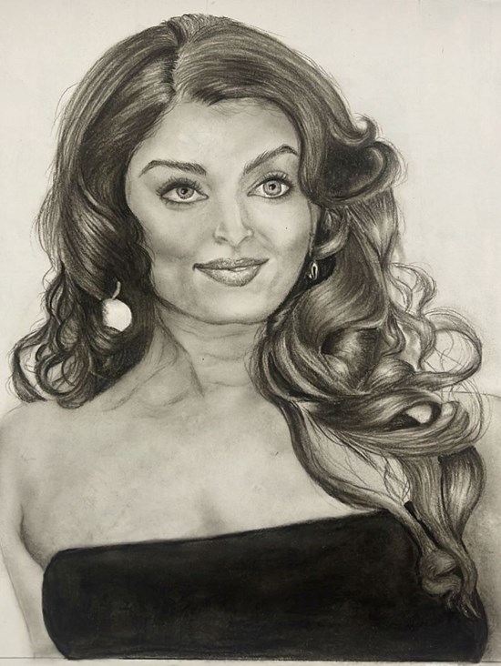 Aishwarya Rai, painting by Kashish Desai
