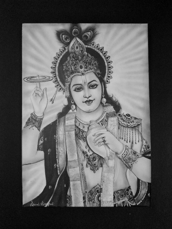 Shree Krishna, painting by Sanjay Sanghvi