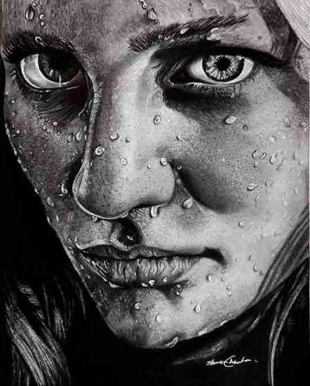 Fearless lady, painting by Shivam Chauhan