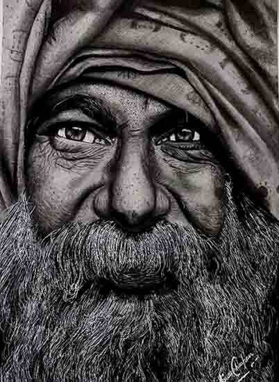 Sant, painting by Shivam Chauhan