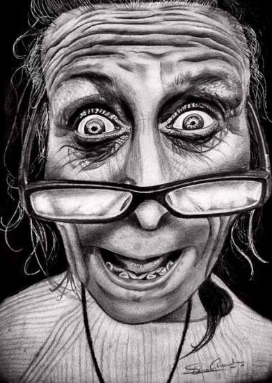 Old lady, painting by Shivam Chauhan