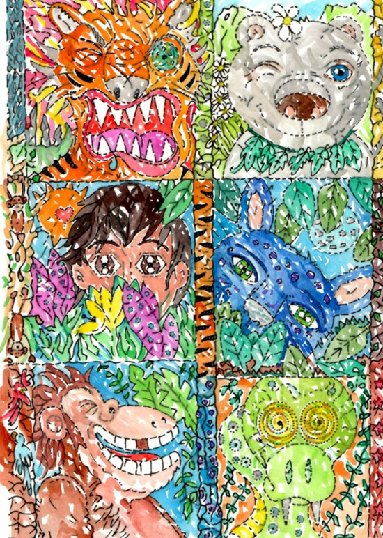 The Jungle Book, painting by Hilde Kvale