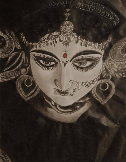 angry goddess sketch के लिए चित्र परिणाम | Hindu gods, Durga, Durga painting