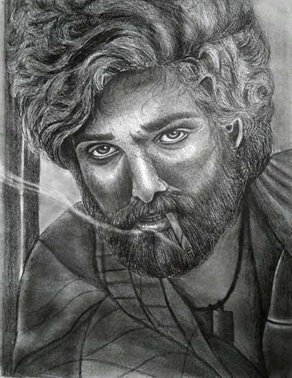 Pushpa Raj, painting by Abhra Sanpui