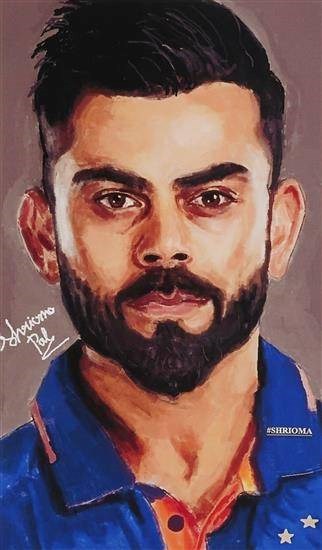 Virat  Kohli, painting by Shrioma Pal