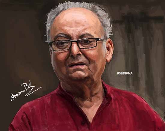 Painting  by Shrioma Pal - Soumitra Chatterjee