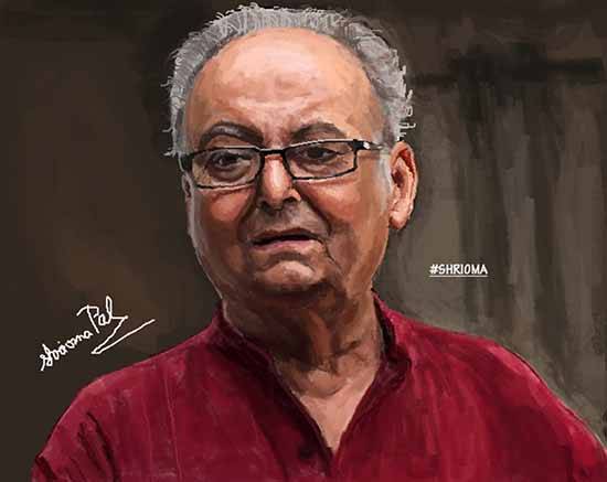 Soumitra Chatterjee, Painting by Young Artist Shrioma Pal