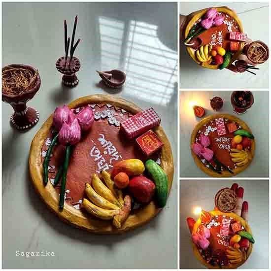 Pujo Arghyo, painting by Sagarika Pattanayak