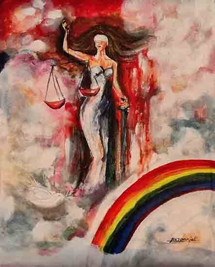 Justice, painting by Puspanjali Sharma