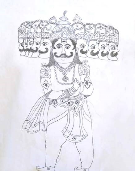 Ravan, painting by Singh Anandraj