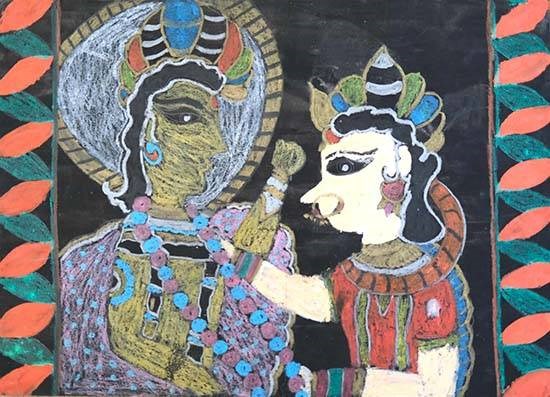 Sita Swayamvar, painting by Gehana Varty