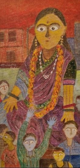 Pili marbat, painting by Manisha Patil