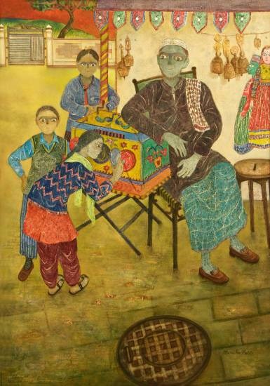The Dream seller, painting by Manisha Patil