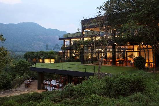 Heritance Kandalama exterior, photograph by Ali Rangoonwalla