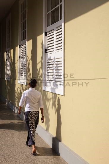Sarah In Corridor, photograph by Ali Rangoonwalla