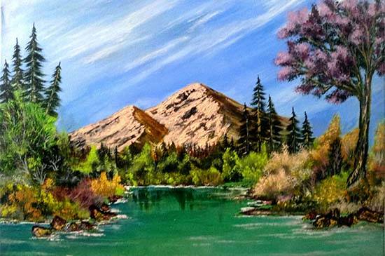 Painting  by Sanjana Lakhwani - Tropical forest