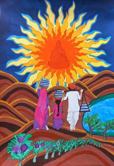 Knowledge, painting by Priyambika Manjunath