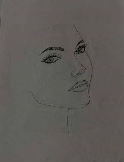 The Gaze of Confidenc, painting by Anuradha Devi