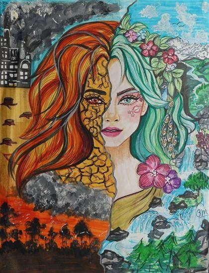 Vanishing Beauty, painting by Usha Chauhan