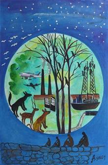 Painting by Avnesh Singh - Environment imagination