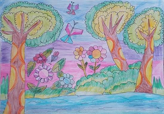 Beautiful Environment, painting by Moragala Theekshana