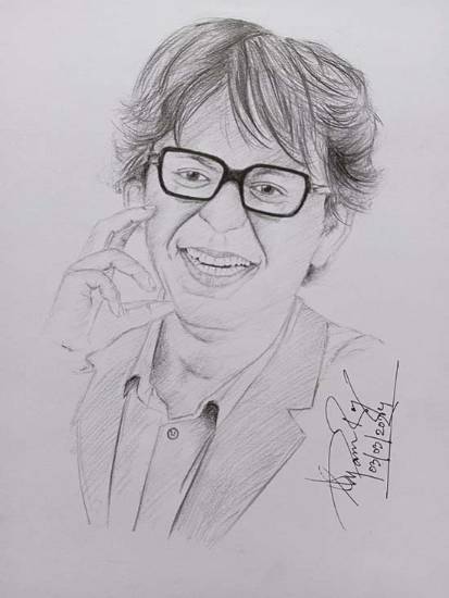 painting by Supam Roy - Chanchal Chowdhury - Bangladesh Film Actor