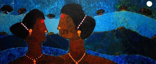 Kojagiri, painting by Mamta Chitnis Sen