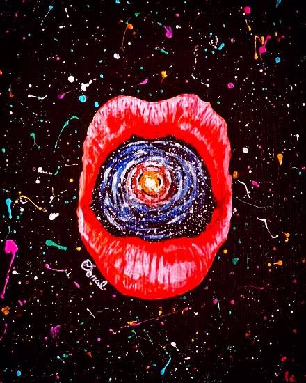 Cosmic Lips - 2, painting by Sonal Poghat