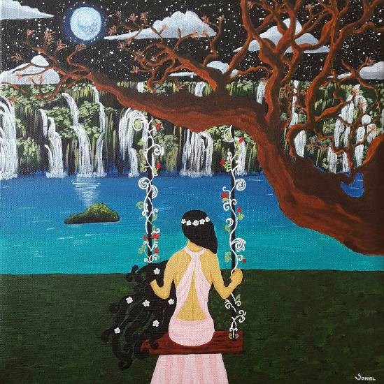 My Secret Place, painting by Sonal Poghat