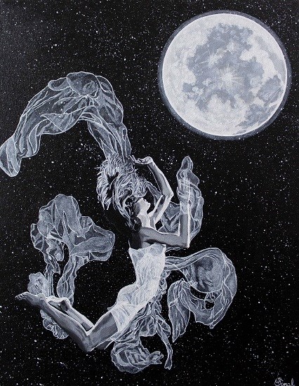 Moon Child - 2, painting by Sonal Poghat
