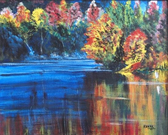 Serenity, painting by Dr Kanak Sharma